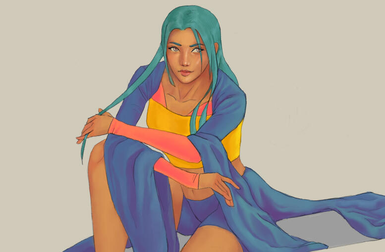 simple colored sketch - 32 USD